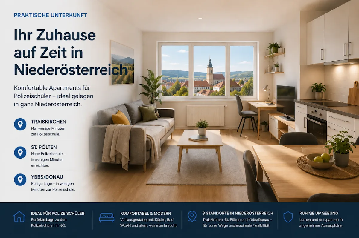 Unterkunft für Polizeischüler in Niederösterreich